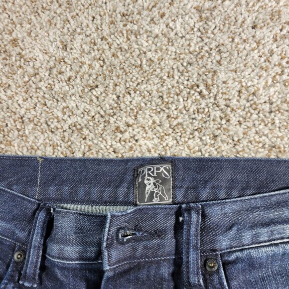 PRPS Jeans Mens 32x34 Demon Blue Button Fly Denim Talun Dark Wash - Picture 2 of 12